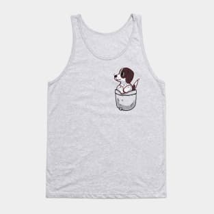 Pocket Cute Pointer Dog Tank Top